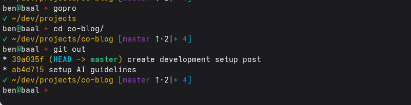 Git Out Command Example